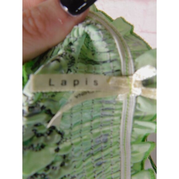 Green Strapless Lapis Maxi Dress With Sequin Detail & Floral Print - Picture 5 of 11